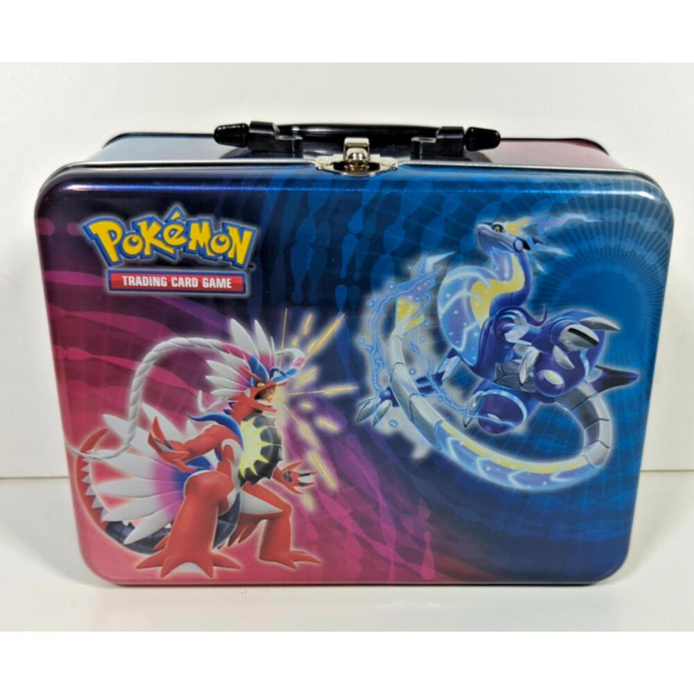 Pokemon Trading Card Tin Lunch Box Accessory NO CARDS INCLUDED Lightly Used